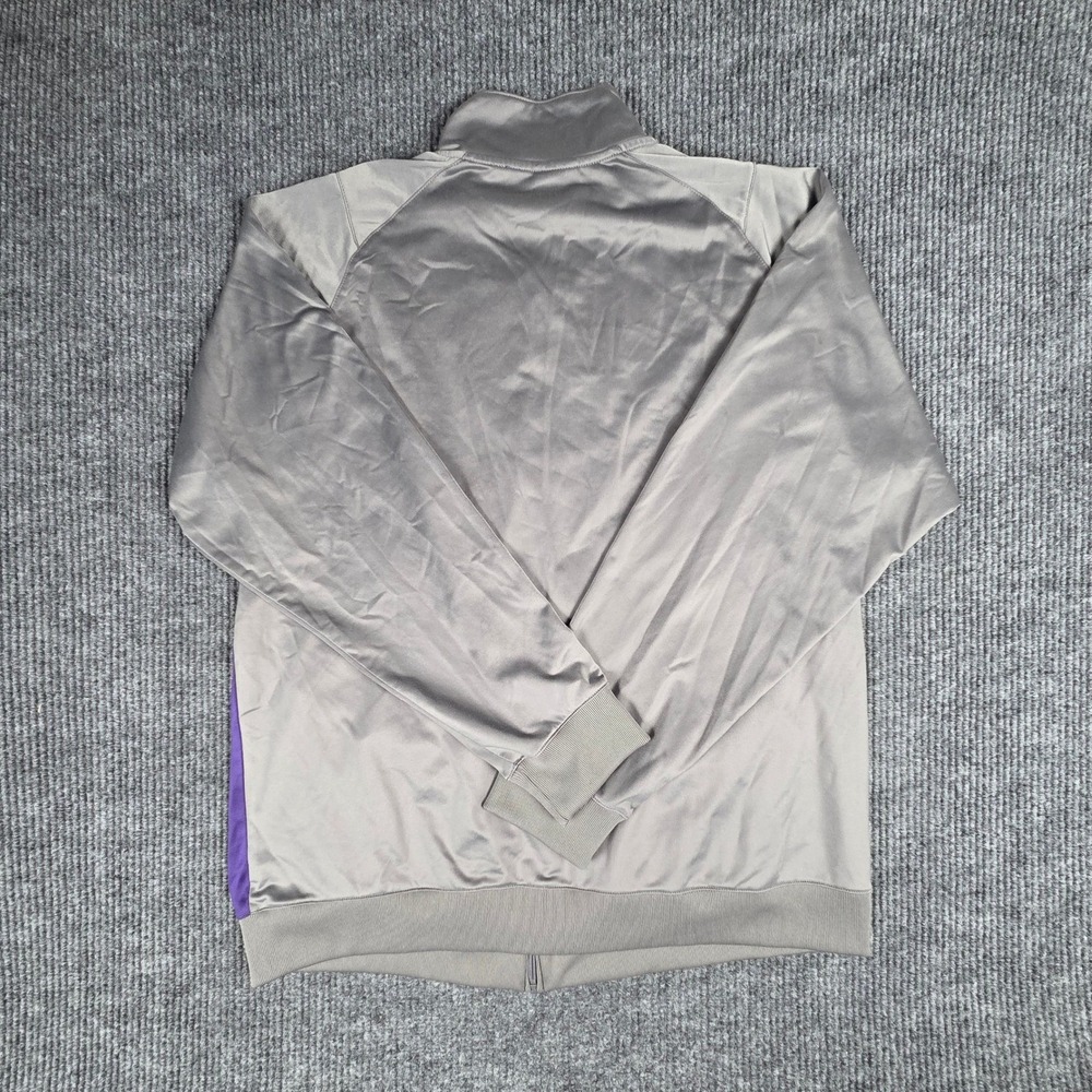 LSU Tigers Track Jacket Mens Large Gray Purple Genuine Stuff Full Zip - Picture 2 of 9
